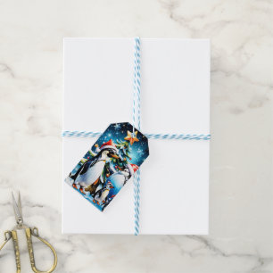 Cheerful and inviting Christmas illustration  Gift Tags