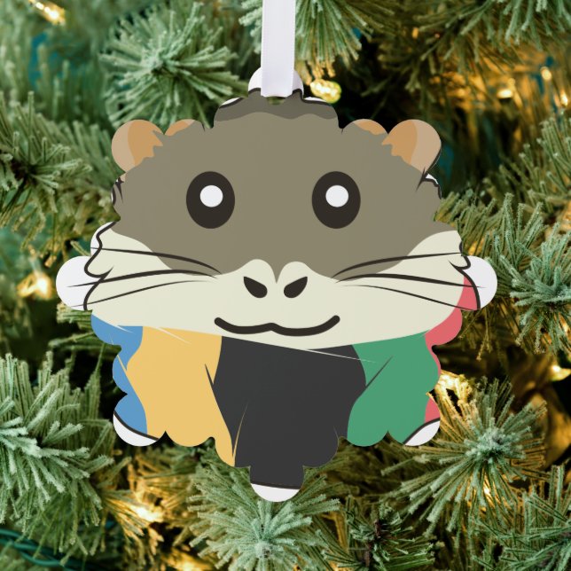Cheerful and lighthearted hamster tree decoration card (Insitu (Tree))
