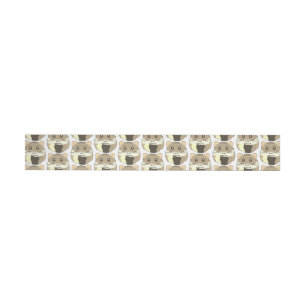 Cheerful and lighthearted hamster wraparound address label