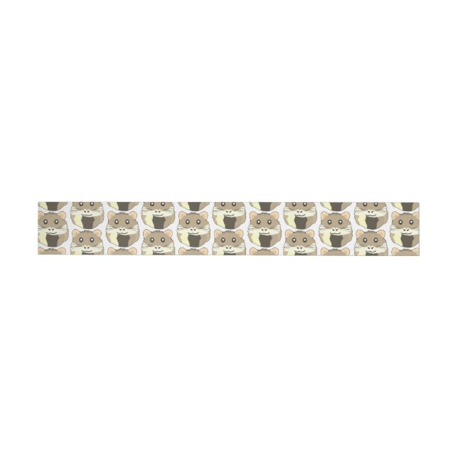 Cheerful and lighthearted hamster wraparound address label (Individual)