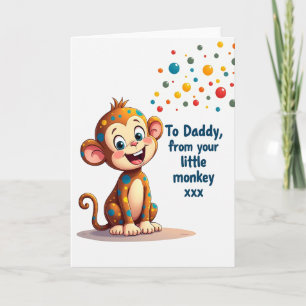 Cheerful Ape Fathers Day Card