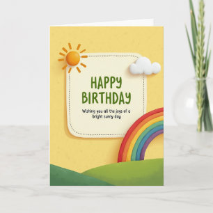 Cheerful Art Birthday Card