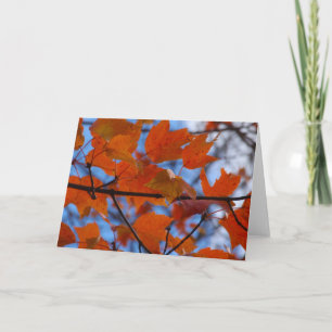 Cheerful Autumn Leaves Holiday Card