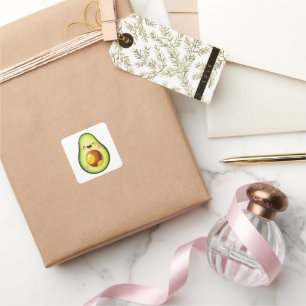 Cheerful Avocado Sticker – Smiling Fruit