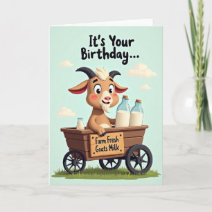 Cheerful Birthday Goat Card