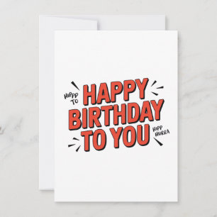 Cheerful Birthday Greetings Holiday Card