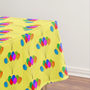 Cheerful Birthday party tablecloth with balloons