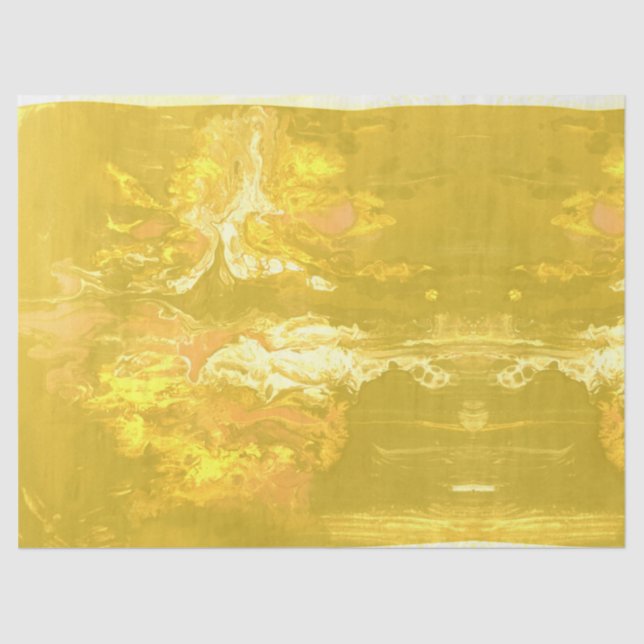 Cheerful Boho Southwest Bohemian Acrylic Fluid Pou Tissue Paper (Front)