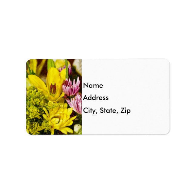 Cheerful Bouquet Painterly Label (Front)