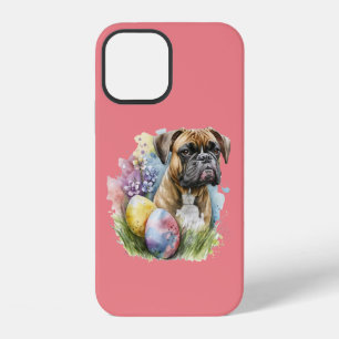 Cheerful Boxer Dog Easter Egg, Happy Easter Boxer iPhone 12 Case