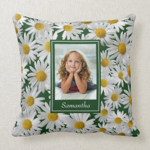 Cheerful Bright Daisy Custom Photo – Cushion