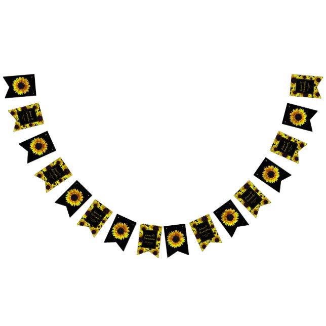 Cheerful Bright Yellow Sunflower  - Bunting (All)