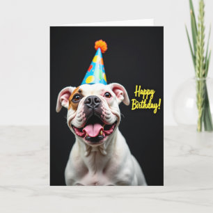 Cheerful Bulldog Birthday Card