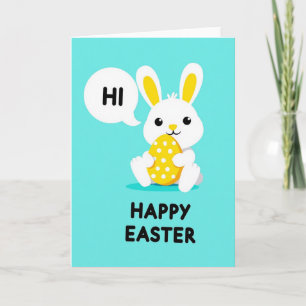 Cheerful Bunny Hello Card