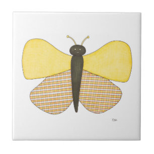 Cheerful Butterfly Art Tile-Erin Brie Art Ceramic Tile