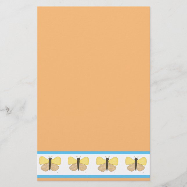 Cheerful Butterfly Stationery (Front)