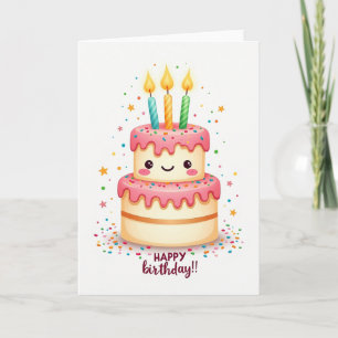 Cheerful Cake Birthday Card