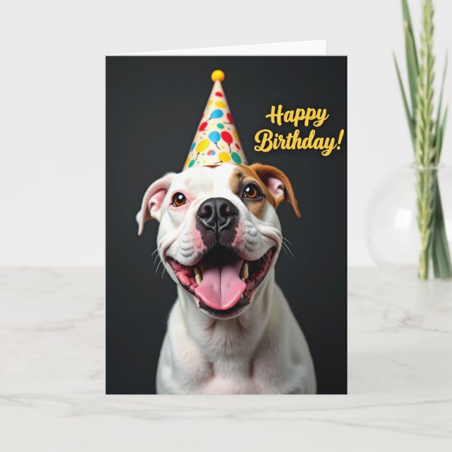 Cheerful Canine Balloon Card (Front)