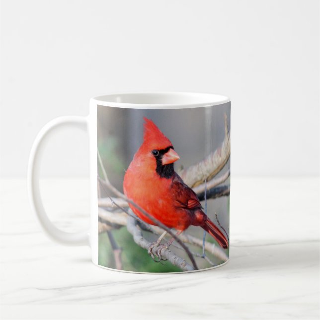 Cheerful Cardinal Photo Mug (Left)