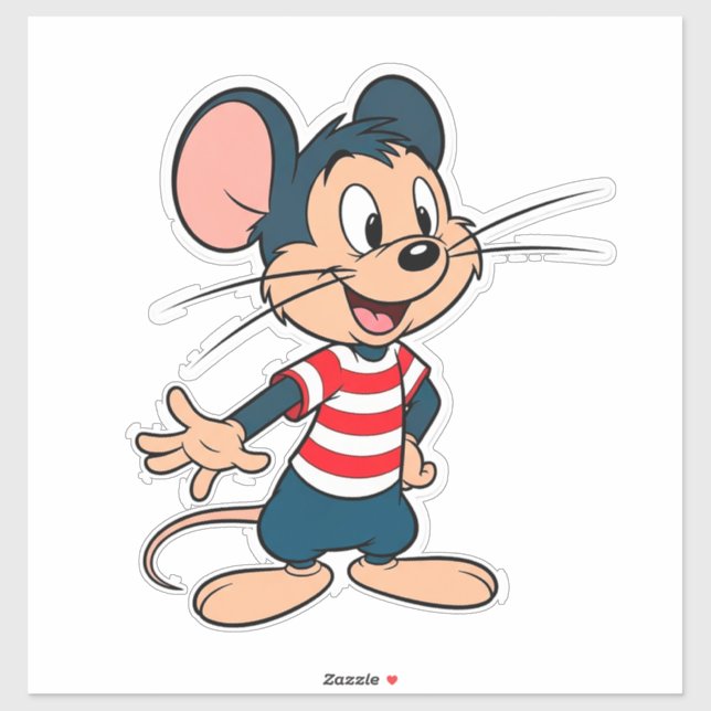 Cheerful Cartoon Mouse Character (Sheet)
