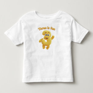 Cheerful Cartoon Number 3   "Three is Fun" Toddler T-Shirt