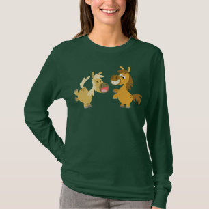 Cheerful Cartoon Ponies Women T-shirt