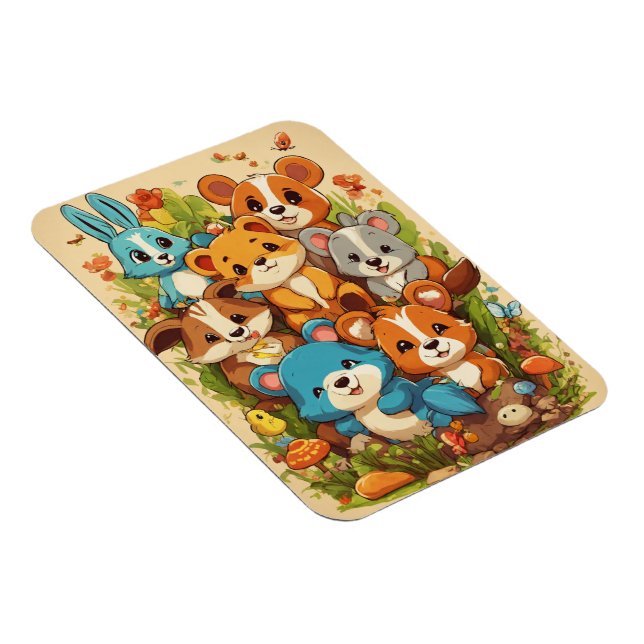 Cheerful Cartoon Squirrel Photo Magnet (Right Side)