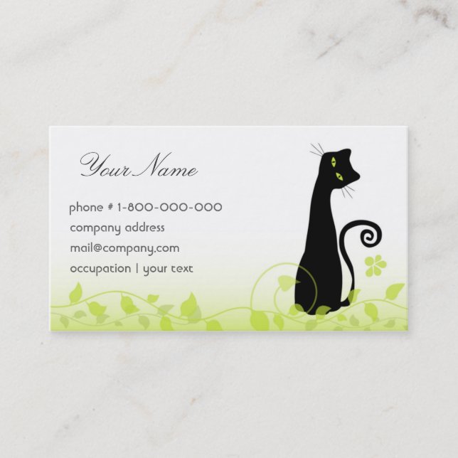 Cheerful Cat Business Card (Front)