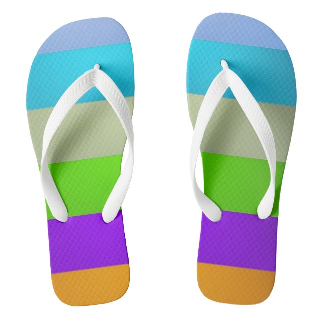cheerful charming stripes thongs (Footbed)