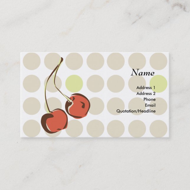 Cheerful Cherry Business Card (Front)