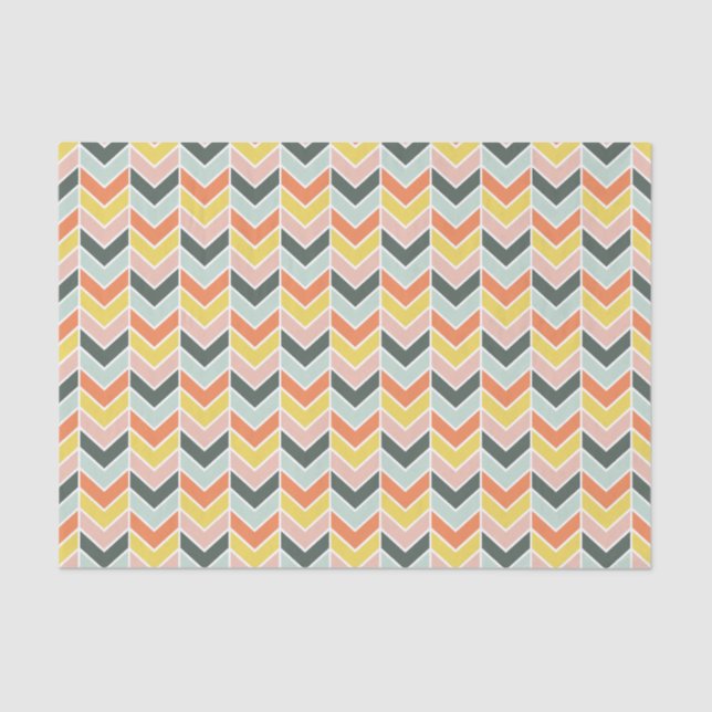 Cheerful Chevron by Origami Prints Tissue Paper (Front)