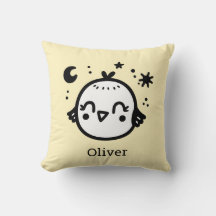 Cheerful Chick - Kawaii Bird Line Art"