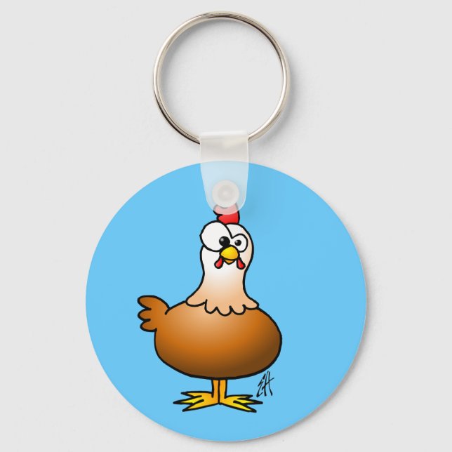 Cheerful Chicken Key Ring (Front)