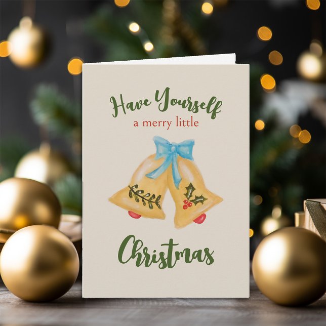 Cheerful Christmas Bells Holiday Cute Fun Colourfu Card (Creator Uploaded)