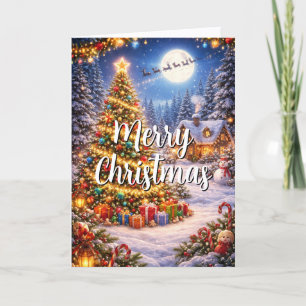 Cheerful Christmas card with custom message