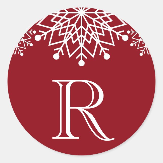 Cheerful Christmas | Red and White Envelope Seal (Front)