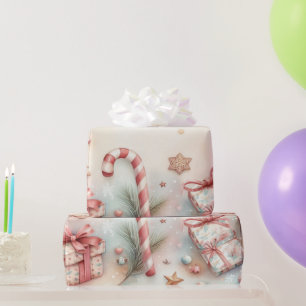 Cheerful Christmas wrapping paper design