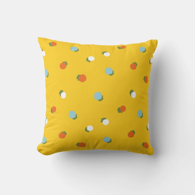 Cheerful Citrus Dots Cushion (Front)