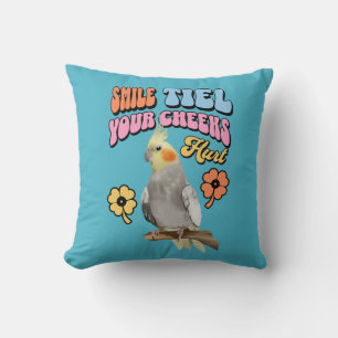 Cheerful Cockatiel Parrot Cushion