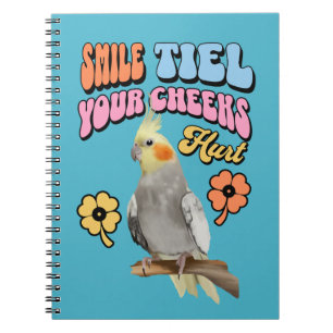 Cheerful Cockatiel Parrot  Notebook