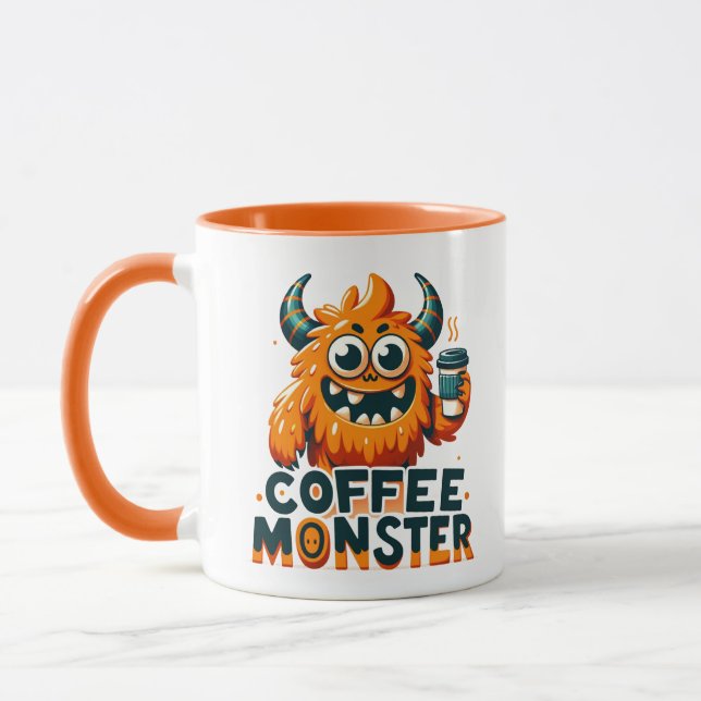 Cheerful Coffee Monster Mug (Left)