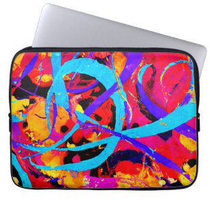 Cheerful Colorful Pattern Play Laptop Sleeve