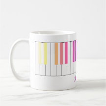 Cheerful Colour Gradient Piano Mug