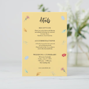 Cheerful Colourful Floral Details Enclosure Cards