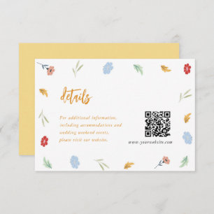Cheerful Colourful Floral Details Enclosure Cards