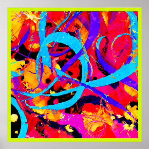 Cheerful Colourful Pattern Play Poster
