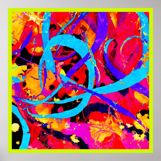 Cheerful Colourful Pattern Play Poster (Front)