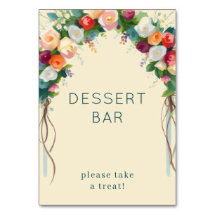 Cheerful Cream Floral Arch Table Number