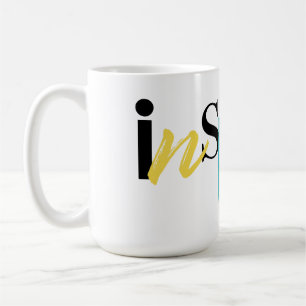 Cheerful, creative, modern typography of Inspire Coffee Mug