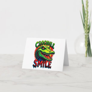 "Cheerful Crocodile Smile – Fun and Whimsical Card